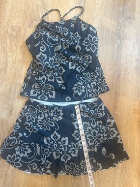 Blue Floral Two-Piece swimsuit